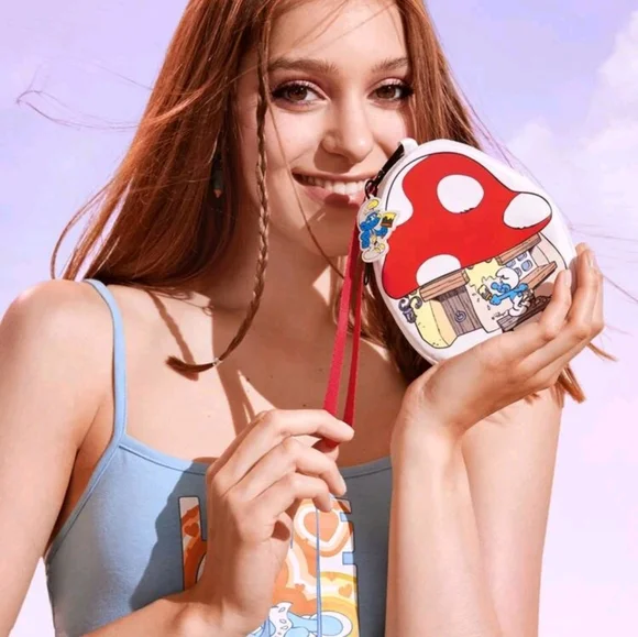 The Smurfs Cartoon Print Coin Purse - Picture 1 of 9